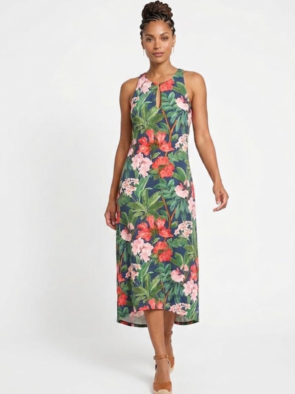 Tommy Bahama Jasmina Faraway Blooms Maxi Dress in Island Navy Size S NWT $225